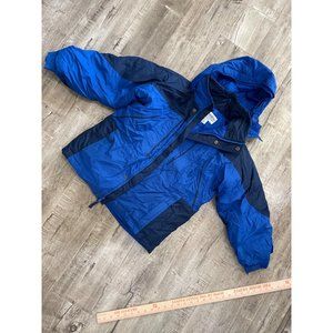 Columbia Unisex Kids Windbreaker Jacket Hooded Zip Front Waterproof Blue 10/12